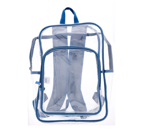 Kids Blue Clear Backpack