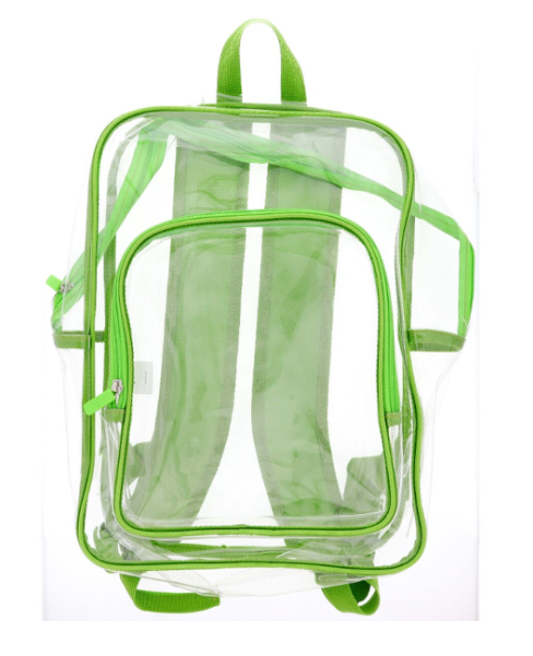 Kids Green Clear Backpack