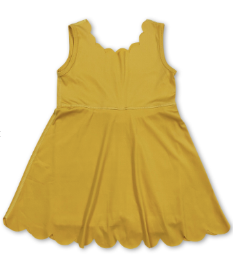 Gold Activewear Dress with built in shorts