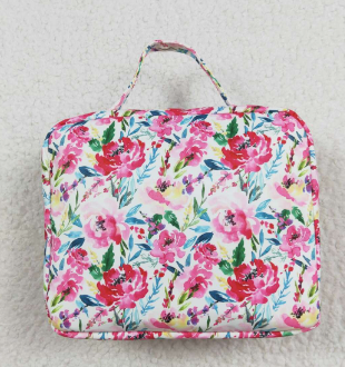 Pink Lavender Floral Girls Lunch Box Bag
