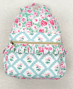 Floral Ruffle Kids Girls Backpack