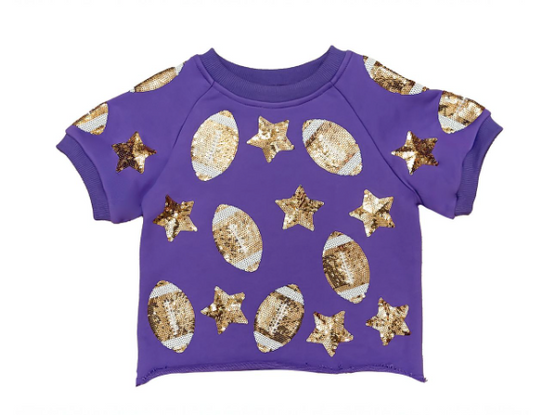 Purple Football Top