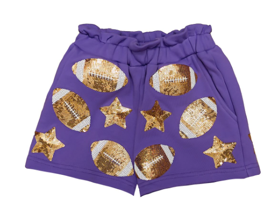 Purple Football Shorts