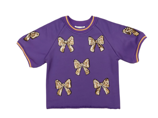 Purple and Gold Bows