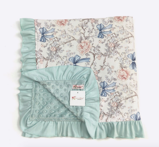 Blue Vintage Coquette Blanket