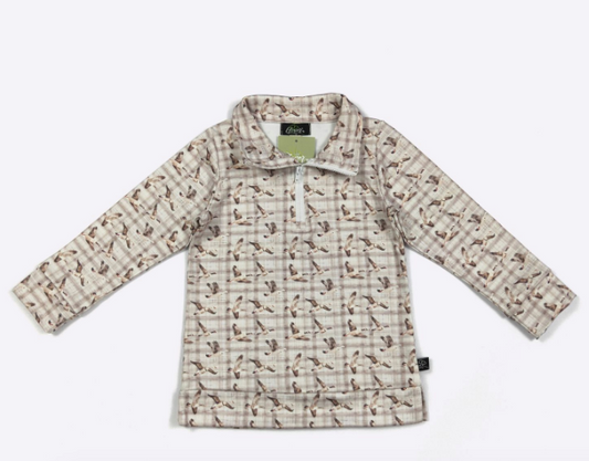 Plaid Mallard Boy Quarter Zip