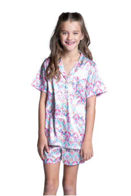 Penelope Satin  Pajama Short Set Jammies