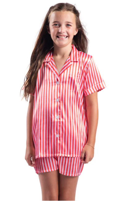 Kids Fine Line Pajama Short Set