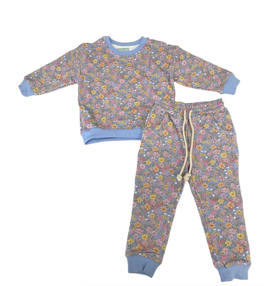 Jogger set blue floral