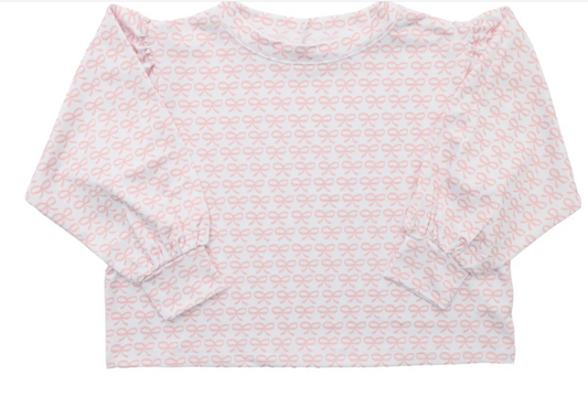 Box top pink bows Long sleeve