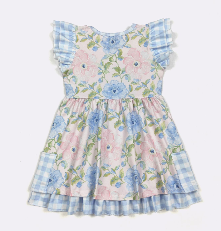 Cotton Candy Poppy Girls Dress
