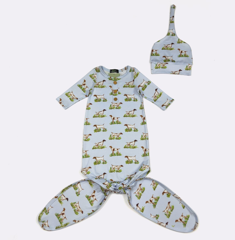 Pointer Hunt Baby Knotted Gown