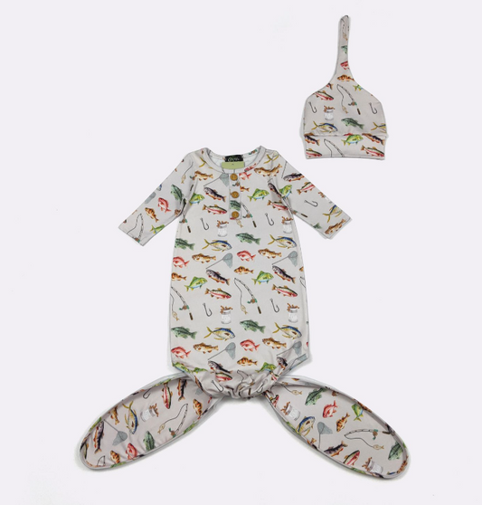 Rainbow Trout Baby Knotted Gown