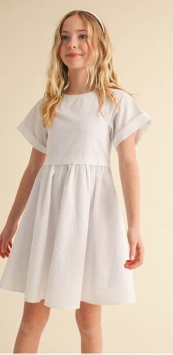 Tween Girls Kids Fit & Flare Mini Dress