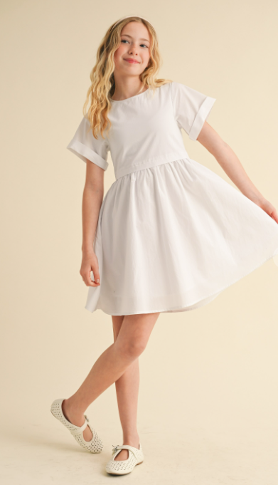 Tween Girls Kids Fit & Flare Mini Dress