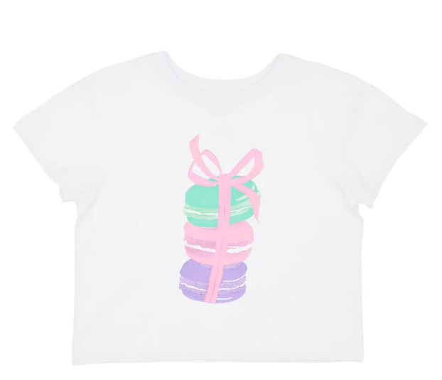 MACAROONS SCREEN PRINT ON WHITE BOXY