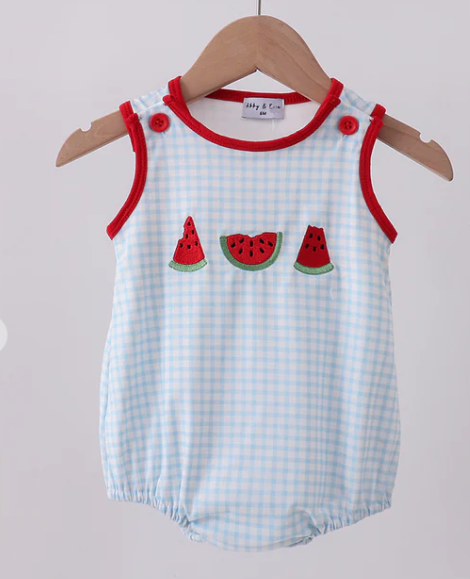 BLUE WATERMELON EMBROIDERY BUBBLE