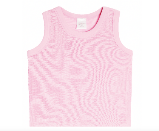 Smocked Tank Top in Light Pink
