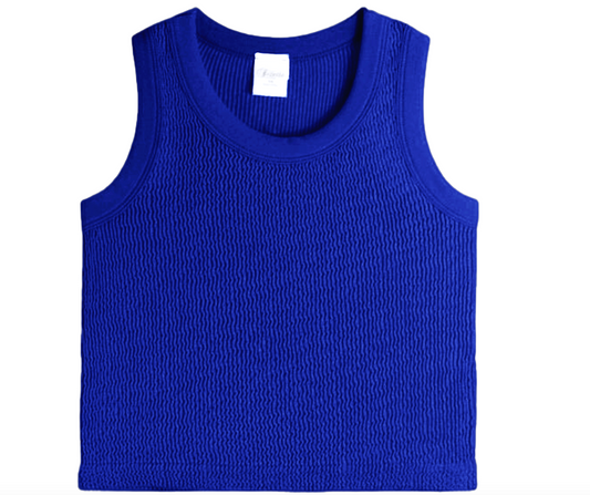 Smocked Tank Top in Royal Blue