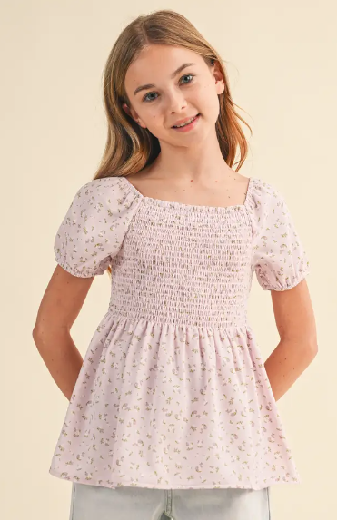 Blush Smocked Top