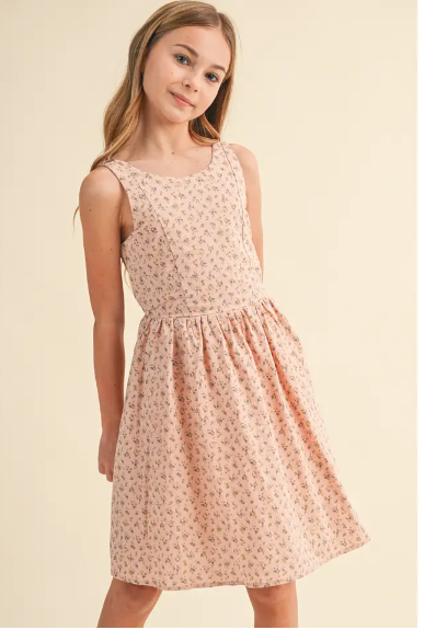 Tween Kids Girls Sleeveless Fit and Flare Sundress