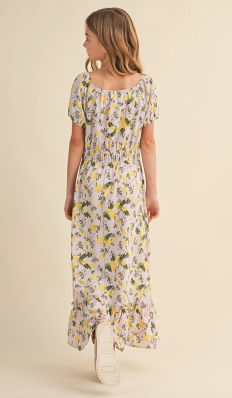 Tween Kids Girls Empire Waist Maxi Dress