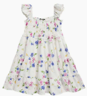 Flutter Sleeve Floral Dress