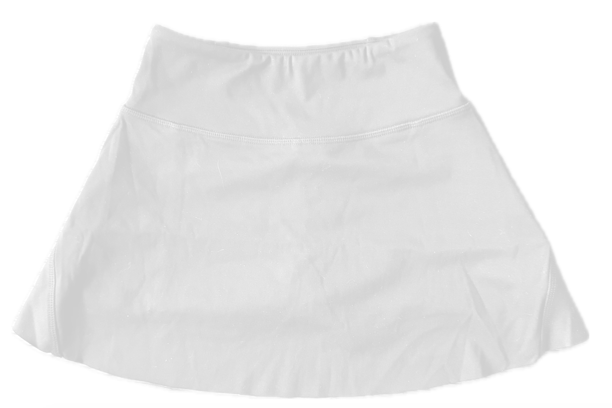 High Waisted Skort in White