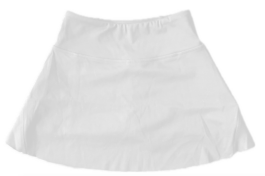 High Waisted Skort in White