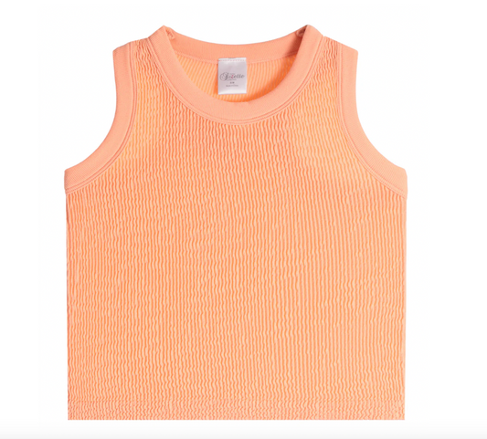 Smocked Tank Top in Orange