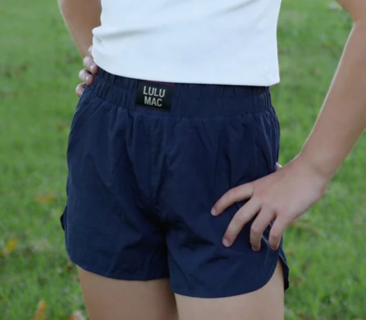 LuLu Mac navy KIDS SHORTS