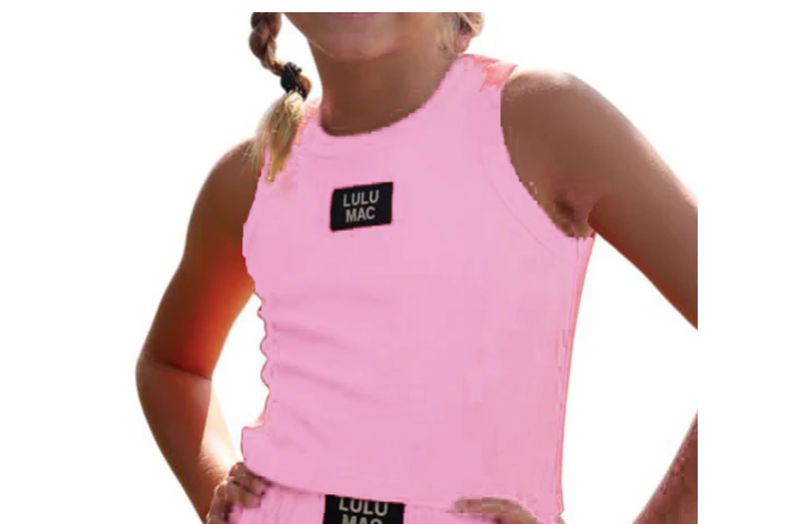 LuLu Mac Light Pink KIDS SOLID TANK