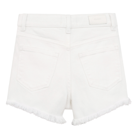 Lucy shorts in white frayed