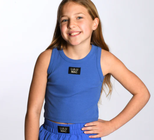 LuLu Mac royal blue KIDS SOLID TANK