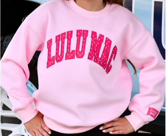 LuLu Mac Light Pink/ hot Pink Sweatshirt