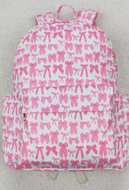 Pink Bow Children Girls Back To School Backpack