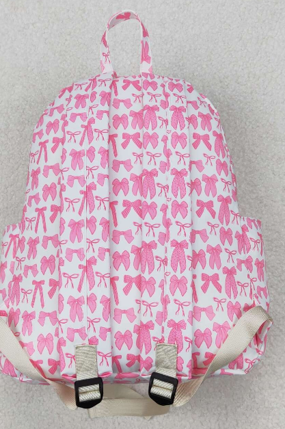 Pink Bow Children Girls Back To School Backpack
