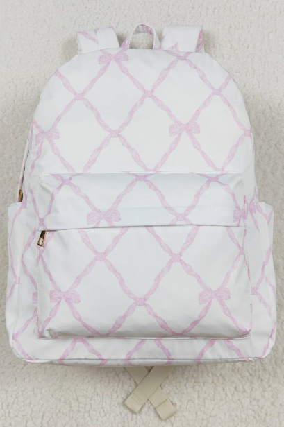 Pink Bow Kids Girls Backpack