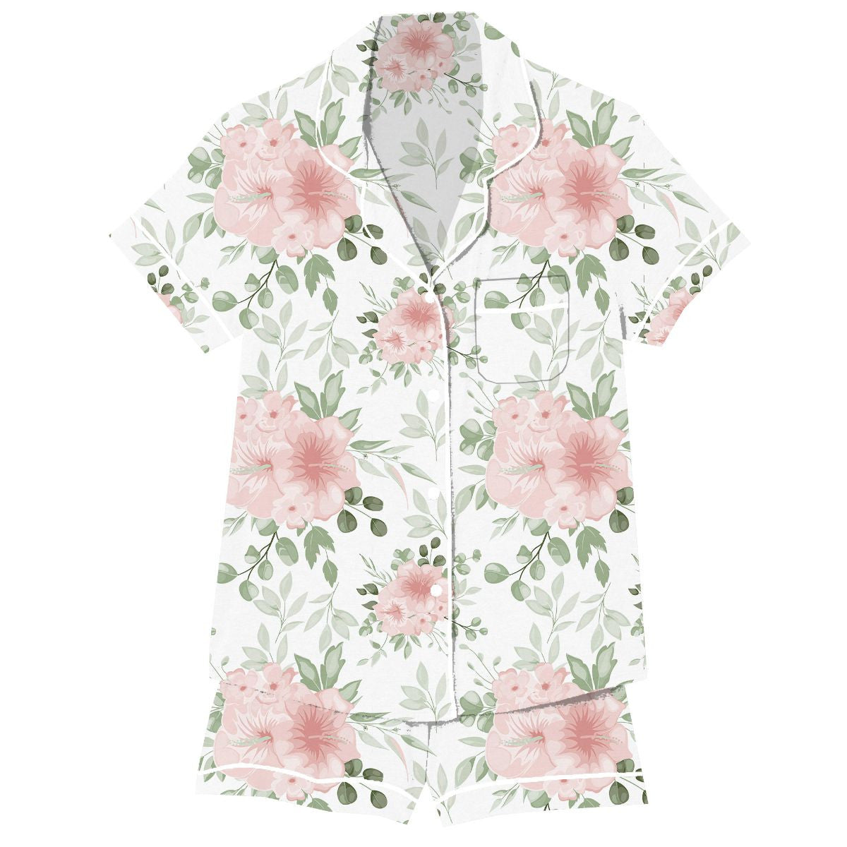 Floral Silk Pajama Set
