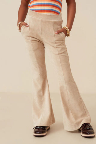 Pleat Detail Pocketed Corduroy Pants