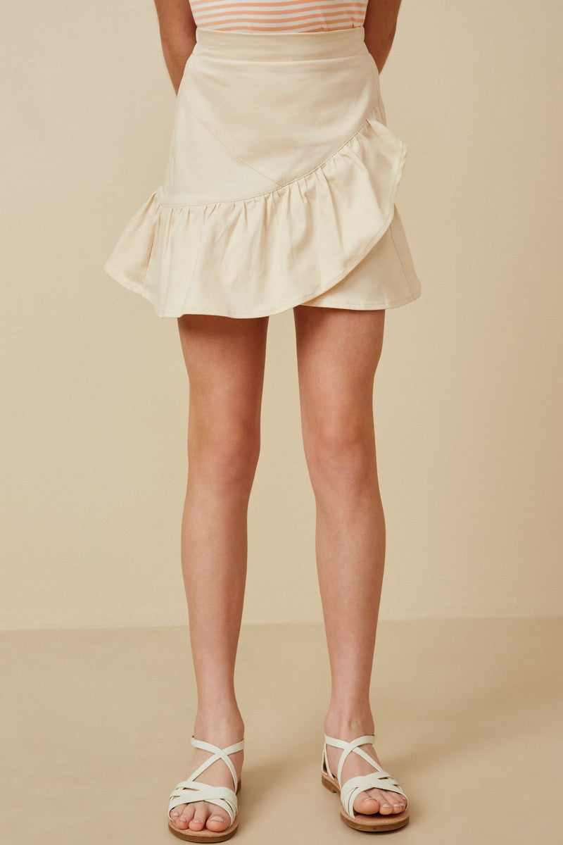 1210 Ivory Ruffle Skirt