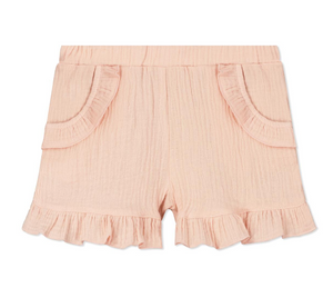 1205 Coral gauze shorts
