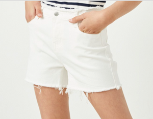 1436 White Denim Shorts
